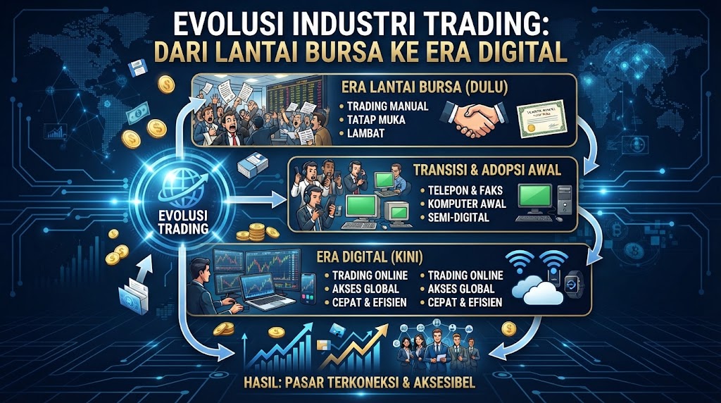 Evolusi Industri Trading Dari Lantai Bursa ke Era Digital